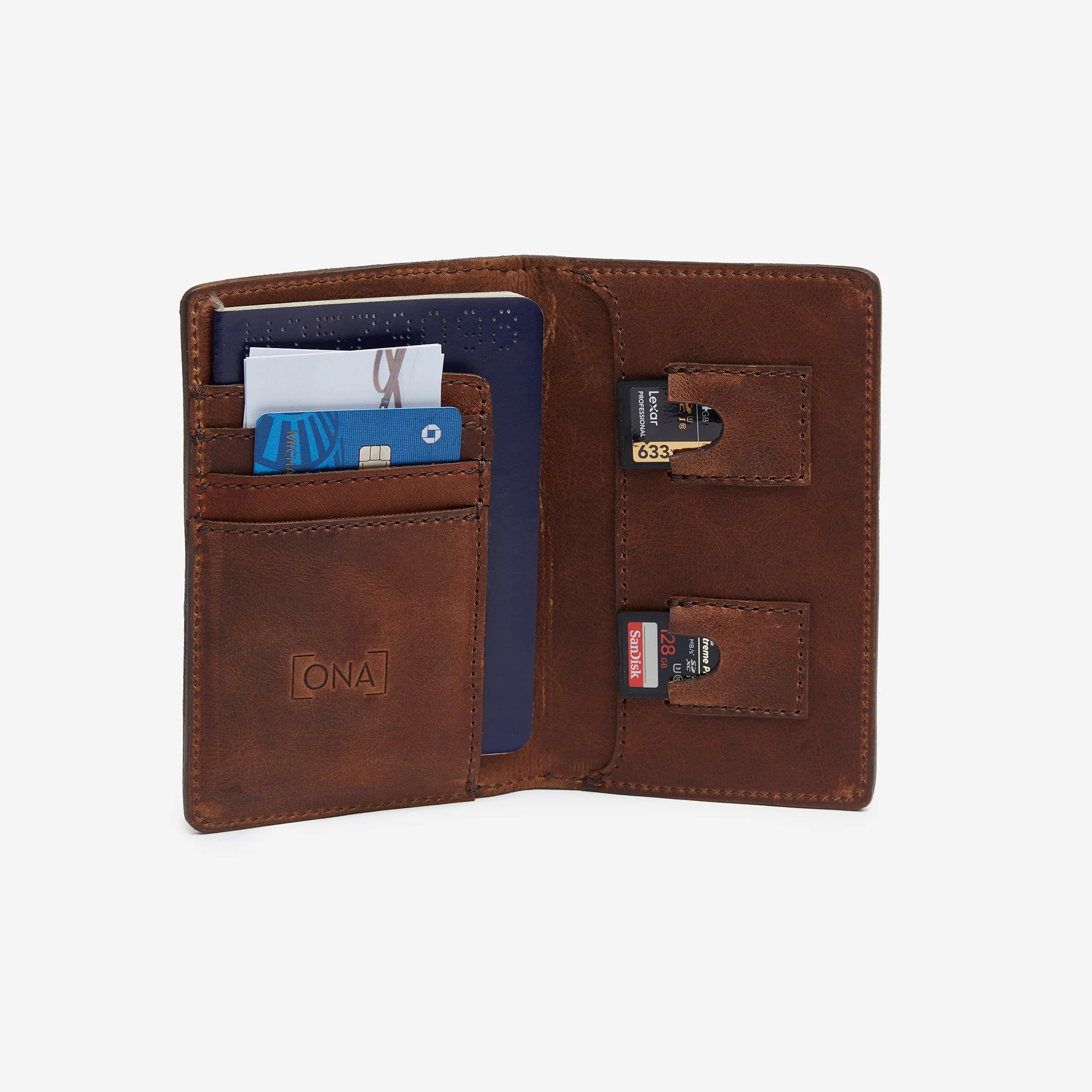 ONA Leather Passport Wallet - Antique Cognac - Image 4