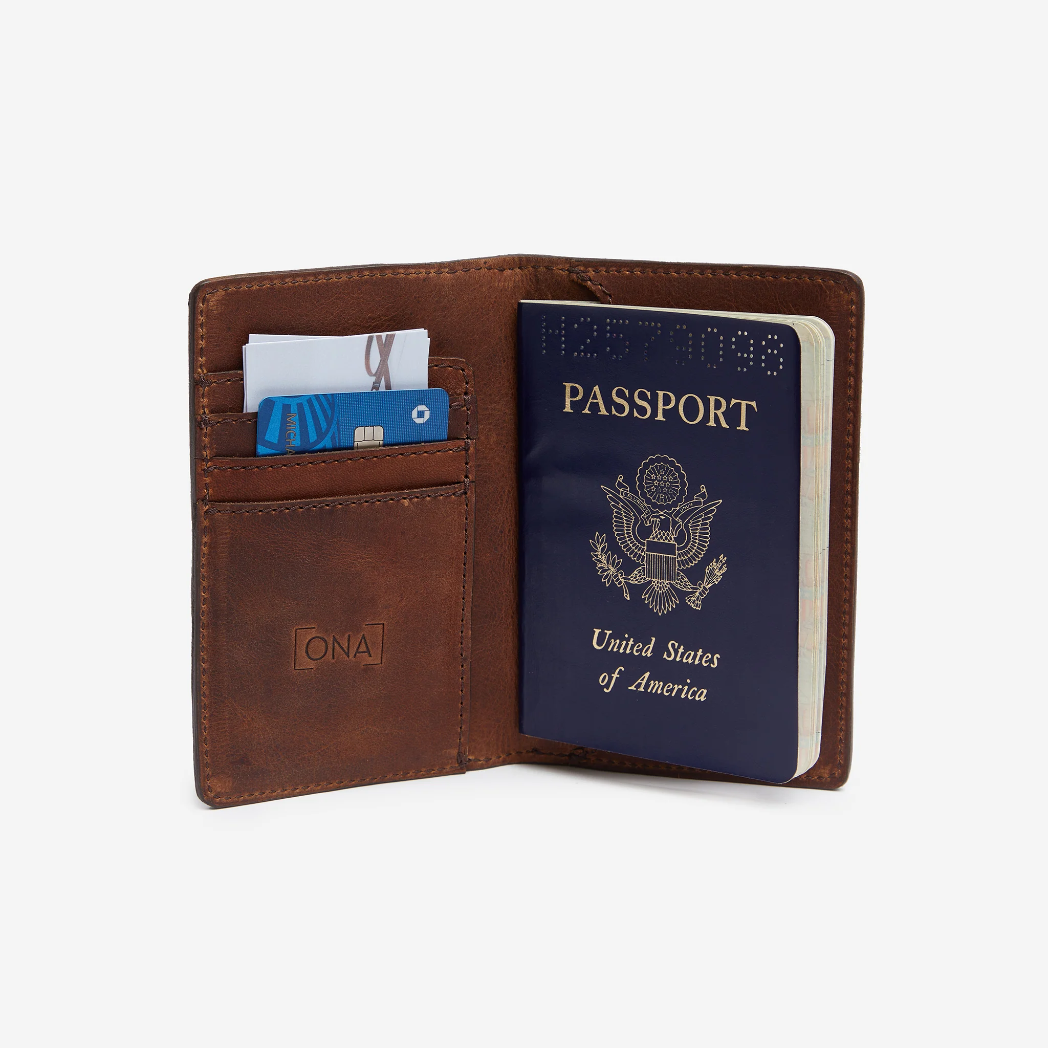 ONA Leather Passport Wallet - Antique Cognac - Image 5