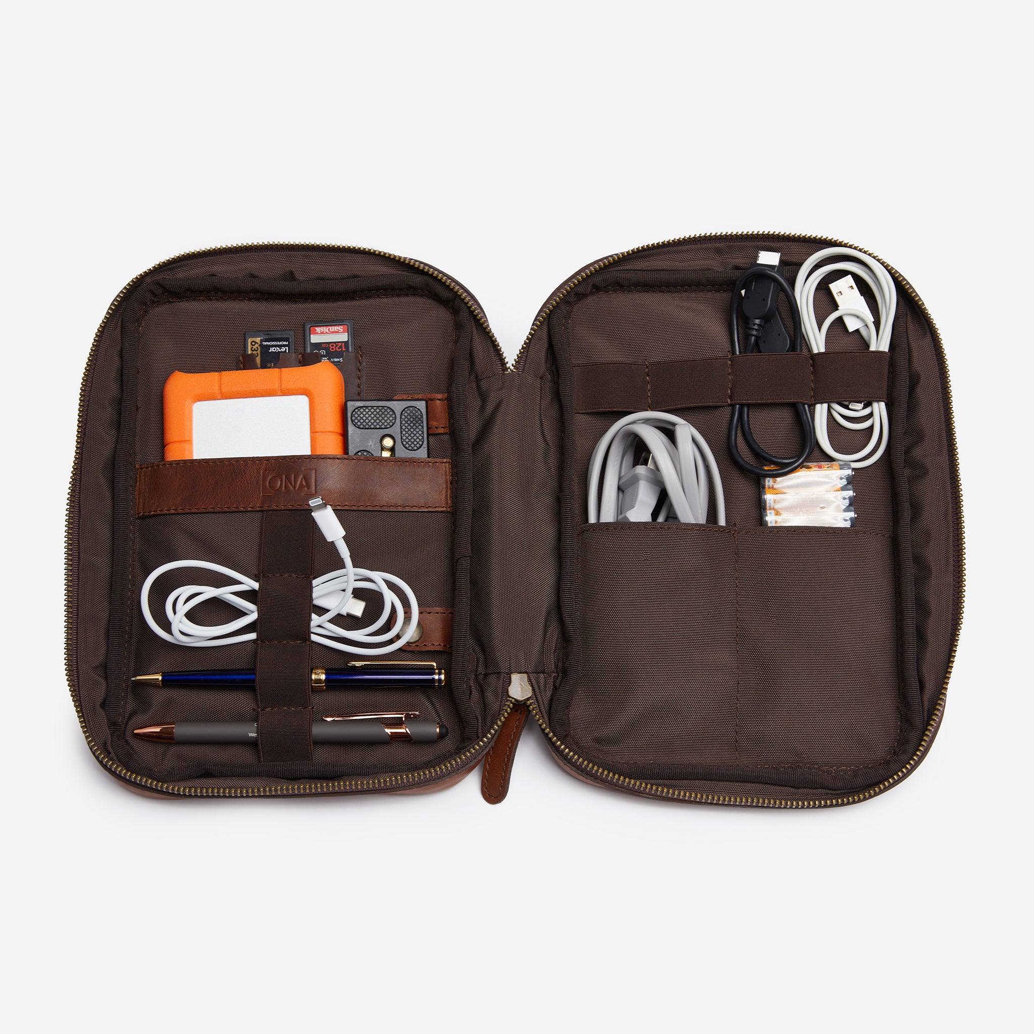 ONA Leather Tech Kit - Antique Cognac - Image 7