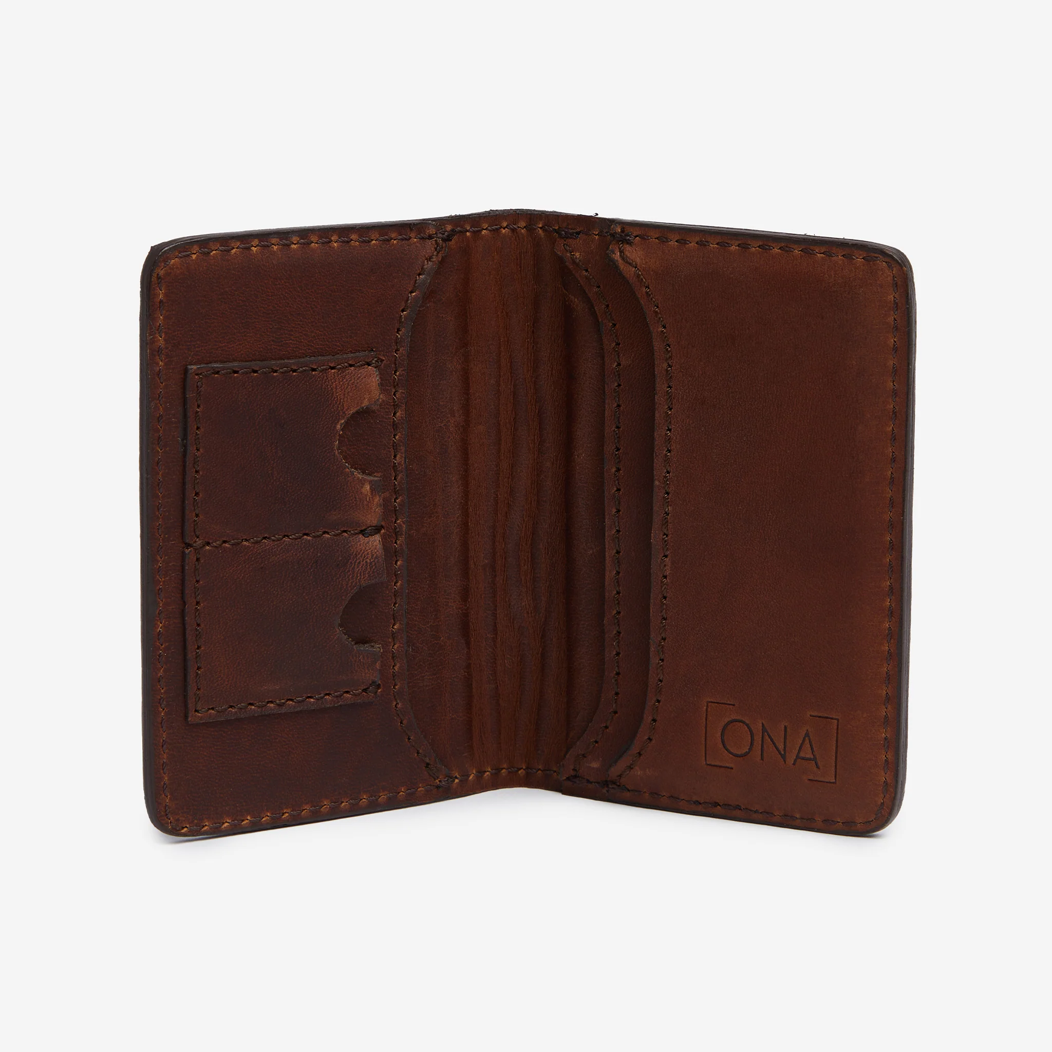 ONA Leather Wallet for Cash and Credit Cards - Antique Cognac - Image 3